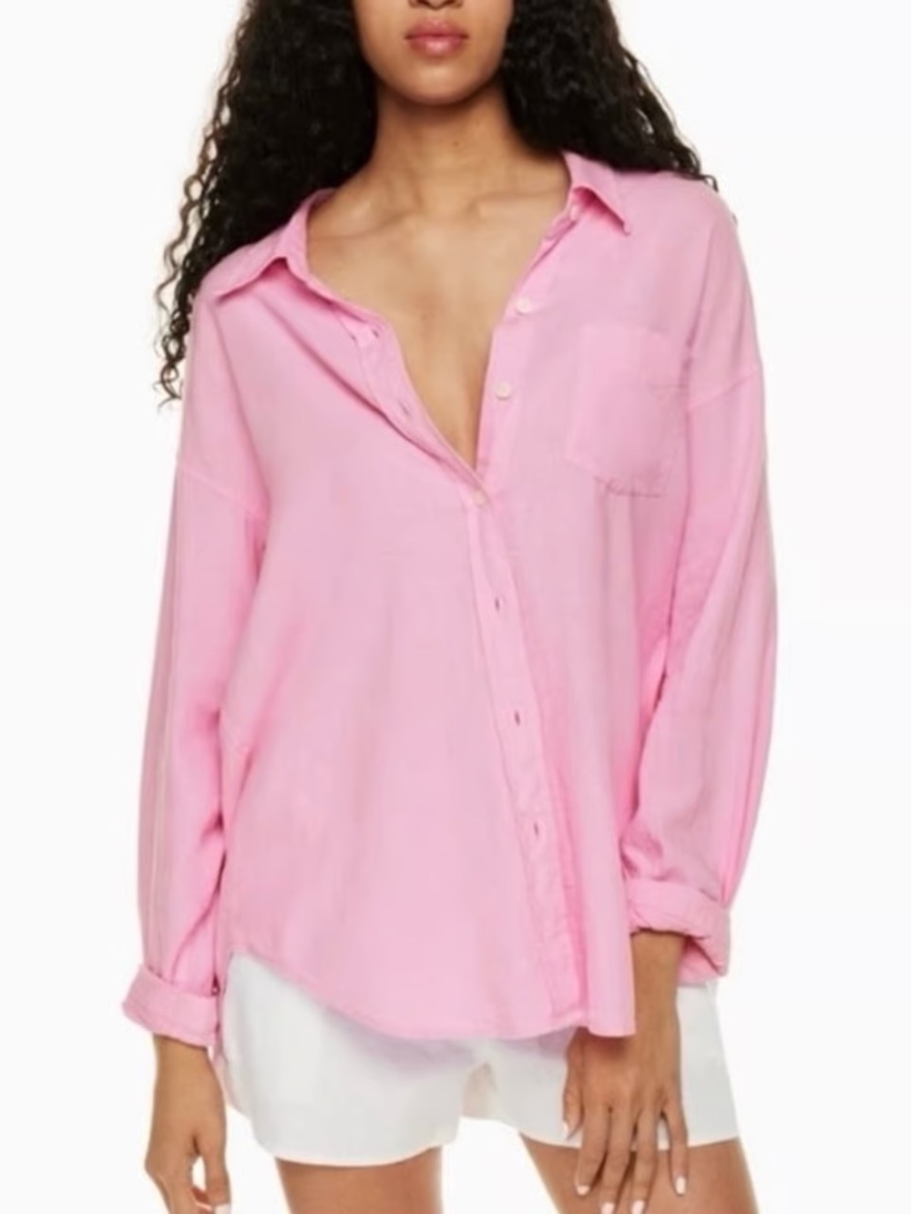 Wilfred Pink Button-Down Oversized Shirt